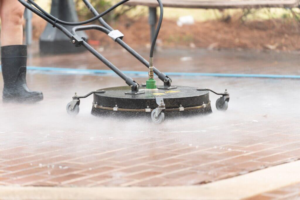 Close,Up,Pressure,Washing,Brick,Drive,Way