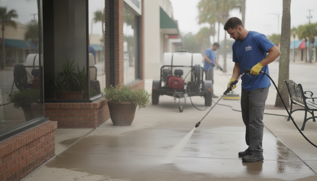Your 2026 Guide to Hiring House Power Washing Near Me Pros in Marion County 3 commercial power washing companies near me servicing a Marion County storefront sidewalk