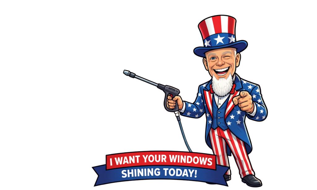 crew cleaning storefront glass for commercial window cleaning in downtown Ocala