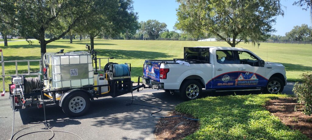 professional deep cleaning equipment for driveway and paver surfaces