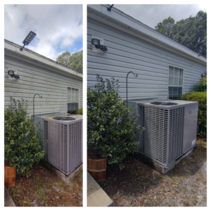 technician removing debris during gutter cleaning Limestone Creek FL home